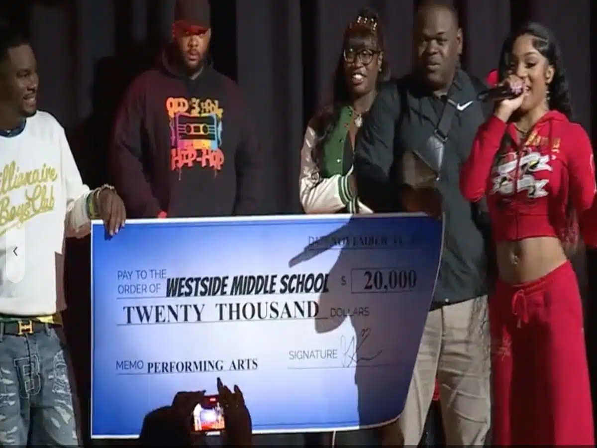 Rapper GloRilla surprises her middle school alma mater with $20K donation for the arts