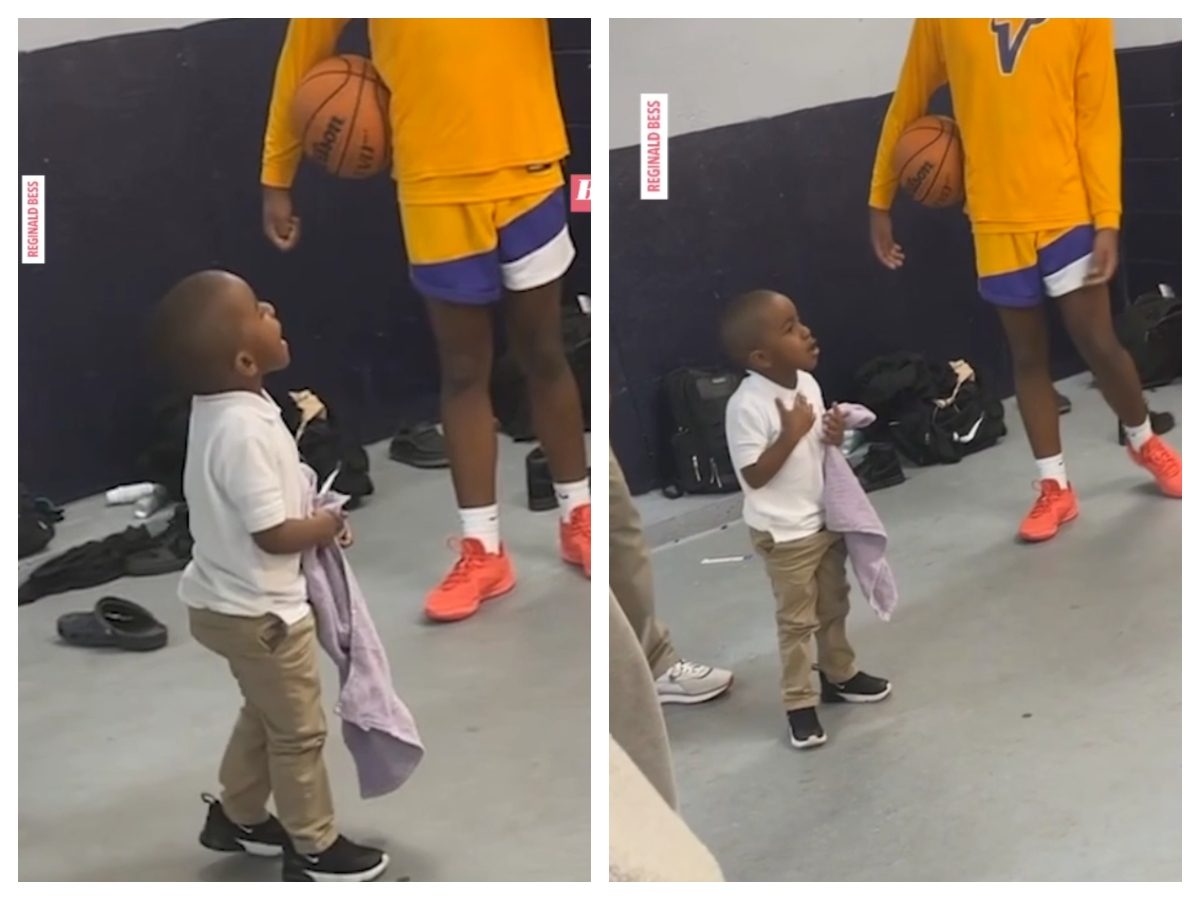 Four-year-old assistant basketball coach goes viral for his skills 