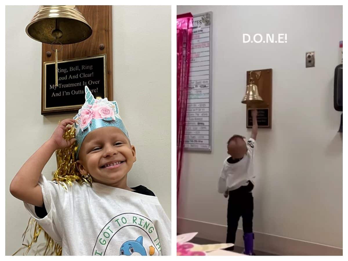 Cheers erupt as 4-year-old girl rings bell to mark end of cancer treatment: ‘Nothing can stop you’