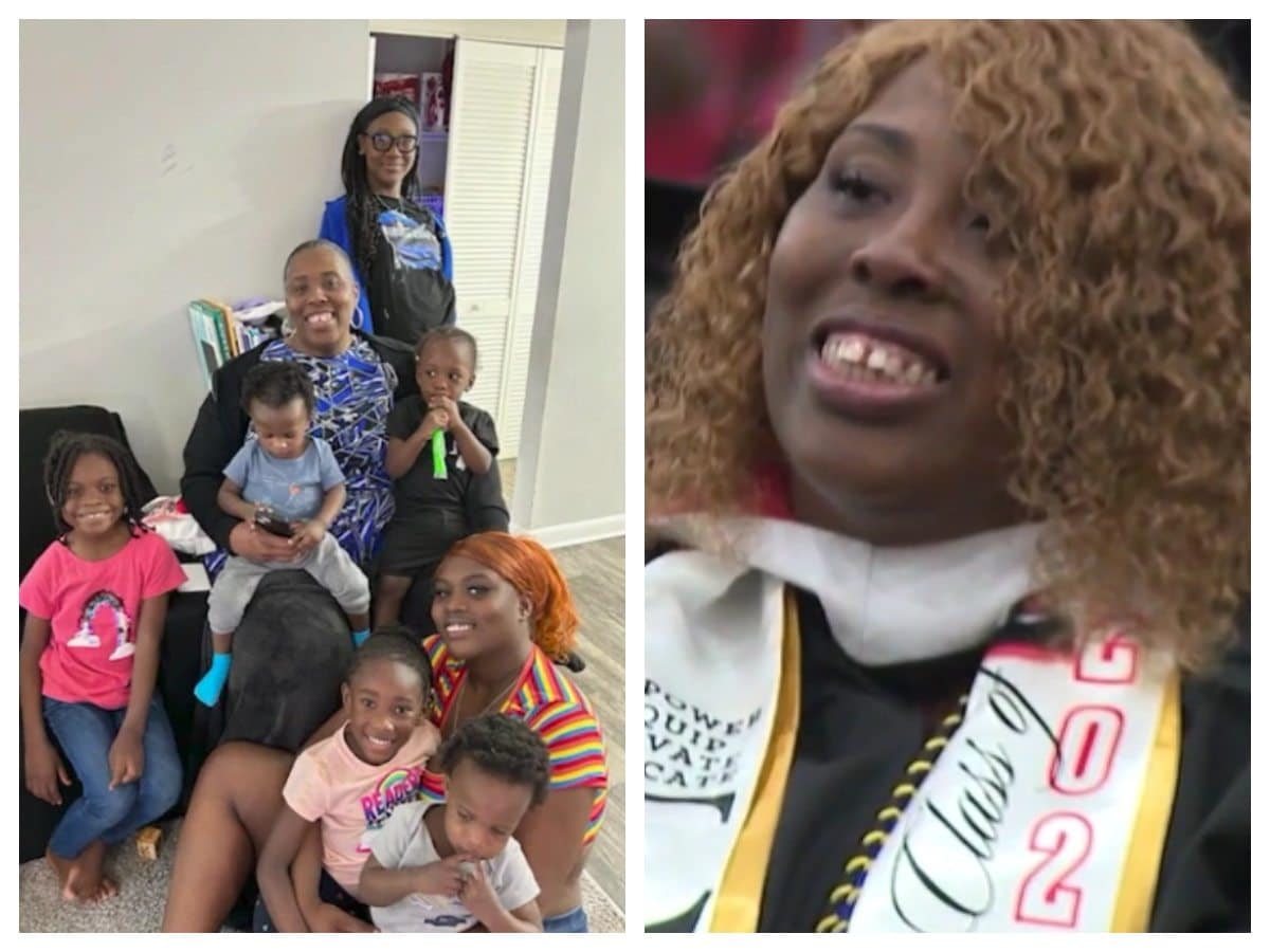 Grandma of six graduates college after 32 years of leaving high school 
