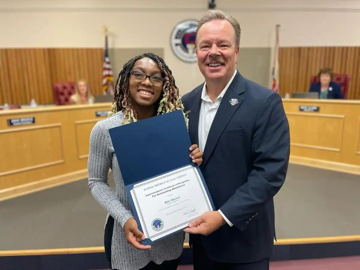 Teen honored for perfect attendance from kindergarten to senior year