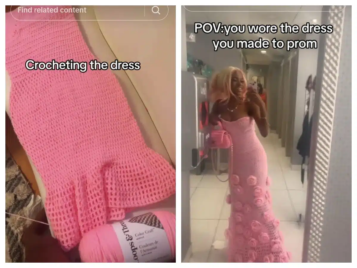 In just 3 days, teen crochets gown previously seen on Zendaya for prom 