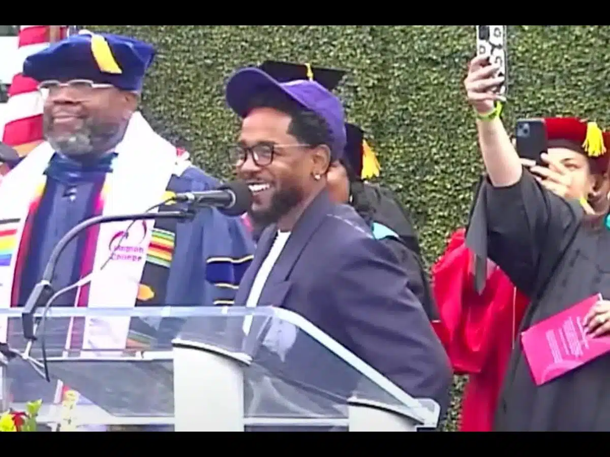 Kendrick Lamar first seen since Drake feud, surprises Compton College graduates