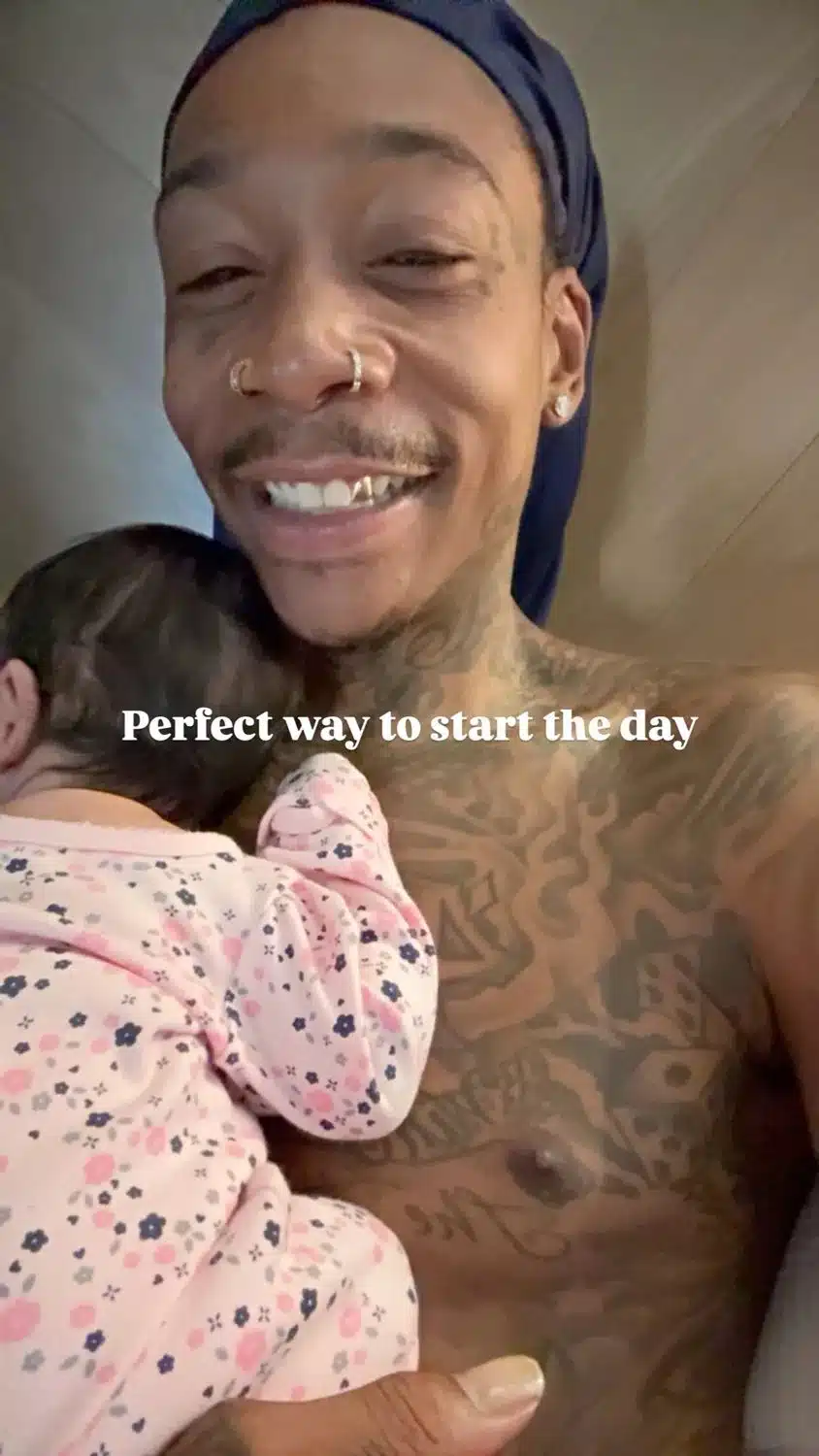 ‘Perfect way to start the day’ - Wiz Khalifa posts first photo of daughter Kaydence