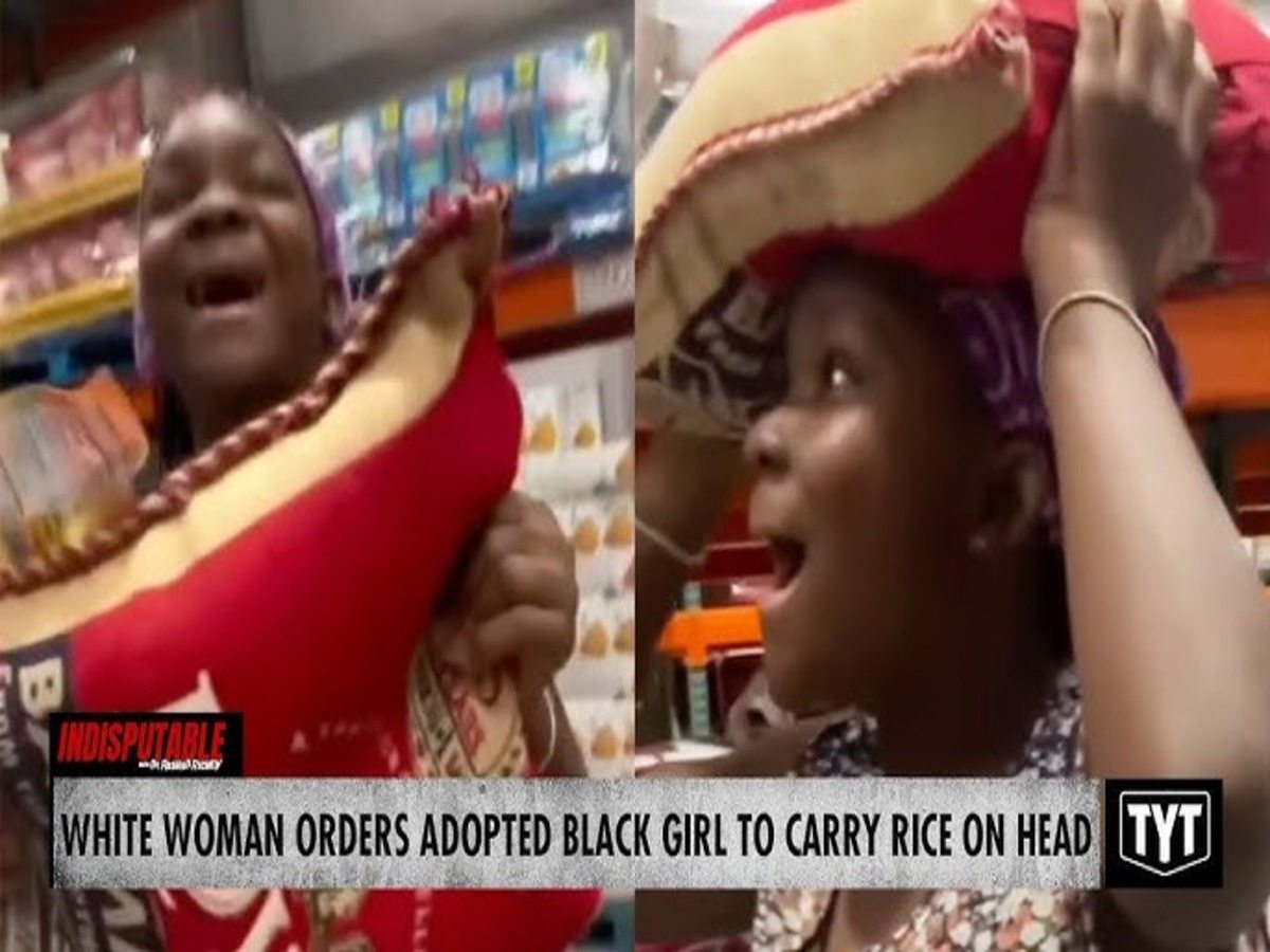 White mother hits back at online backlash after telling adopted Black daughter to carry sack of rice ‘like an African’