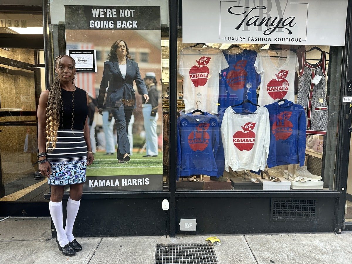 Black shop owner spat on by man in Trump shirt over Kamala Harris sign