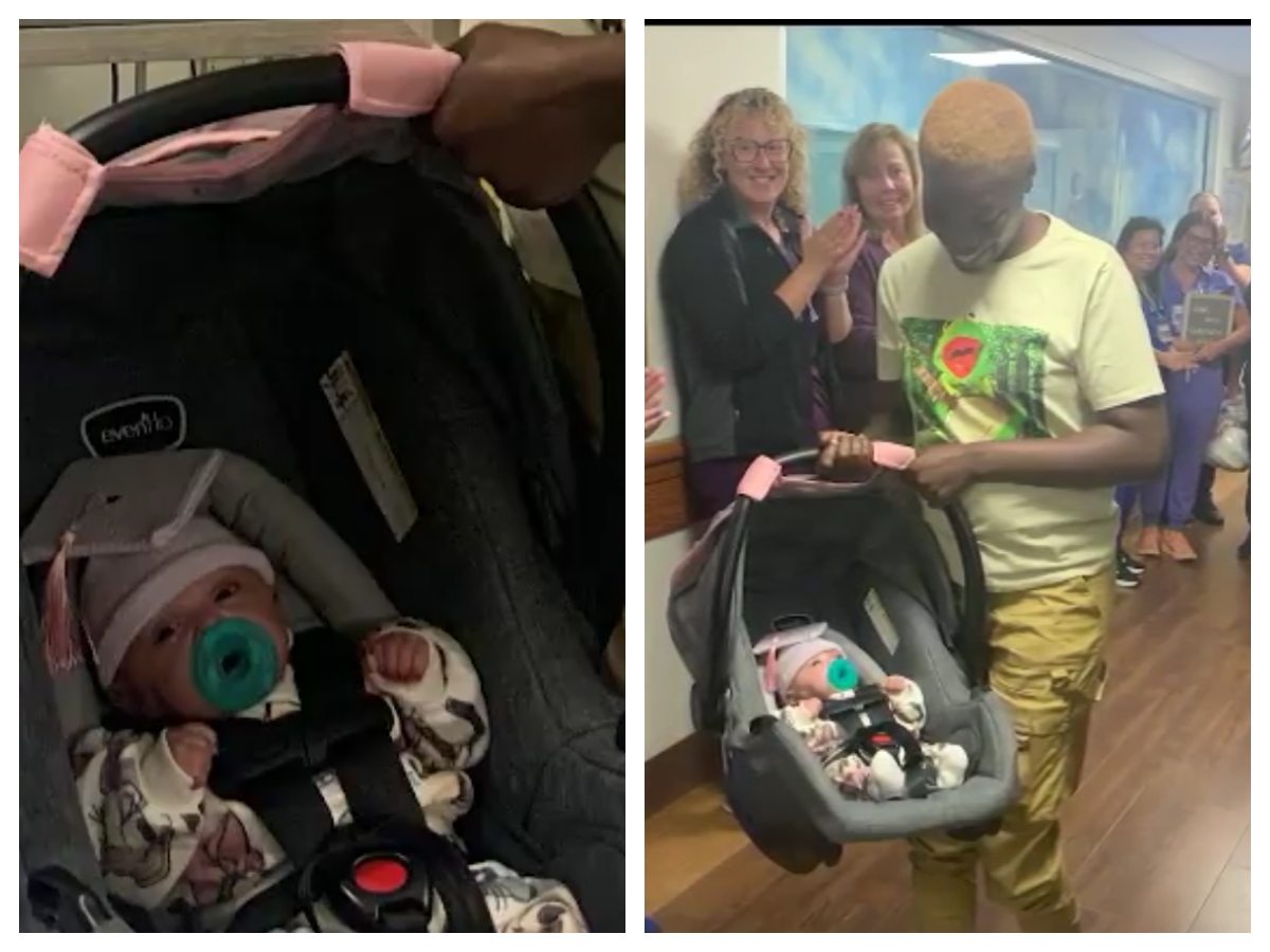 Baby born weighing 1 pound finally goes home after four months in NICU: ‘She’s my Miracle’