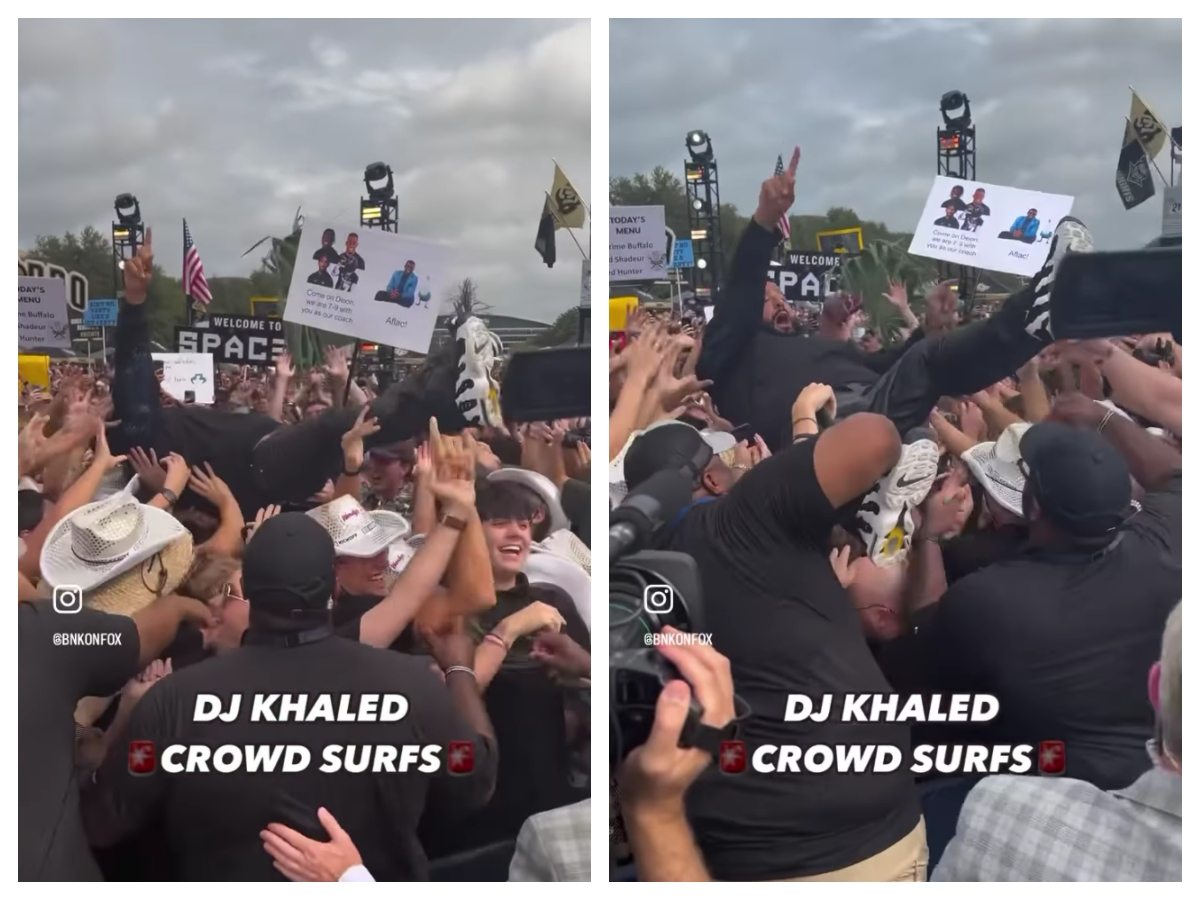 ‘Strongest fans’: Internet roasts DJ Khaled after crowd surfing during ‘Big Noon Kickoff’ broadcast