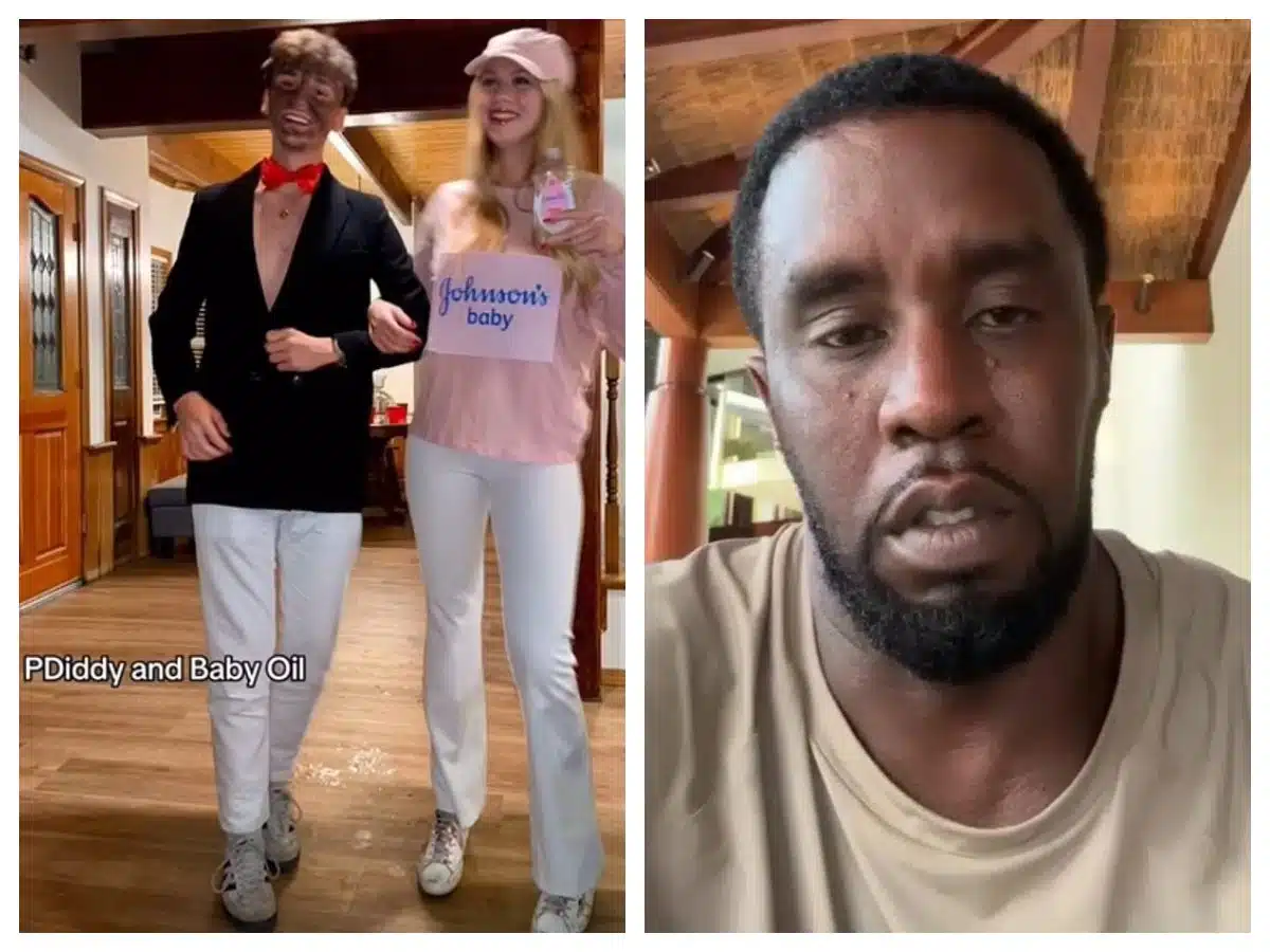 College students slammed over Diddy blackface and baby oil Halloween costume