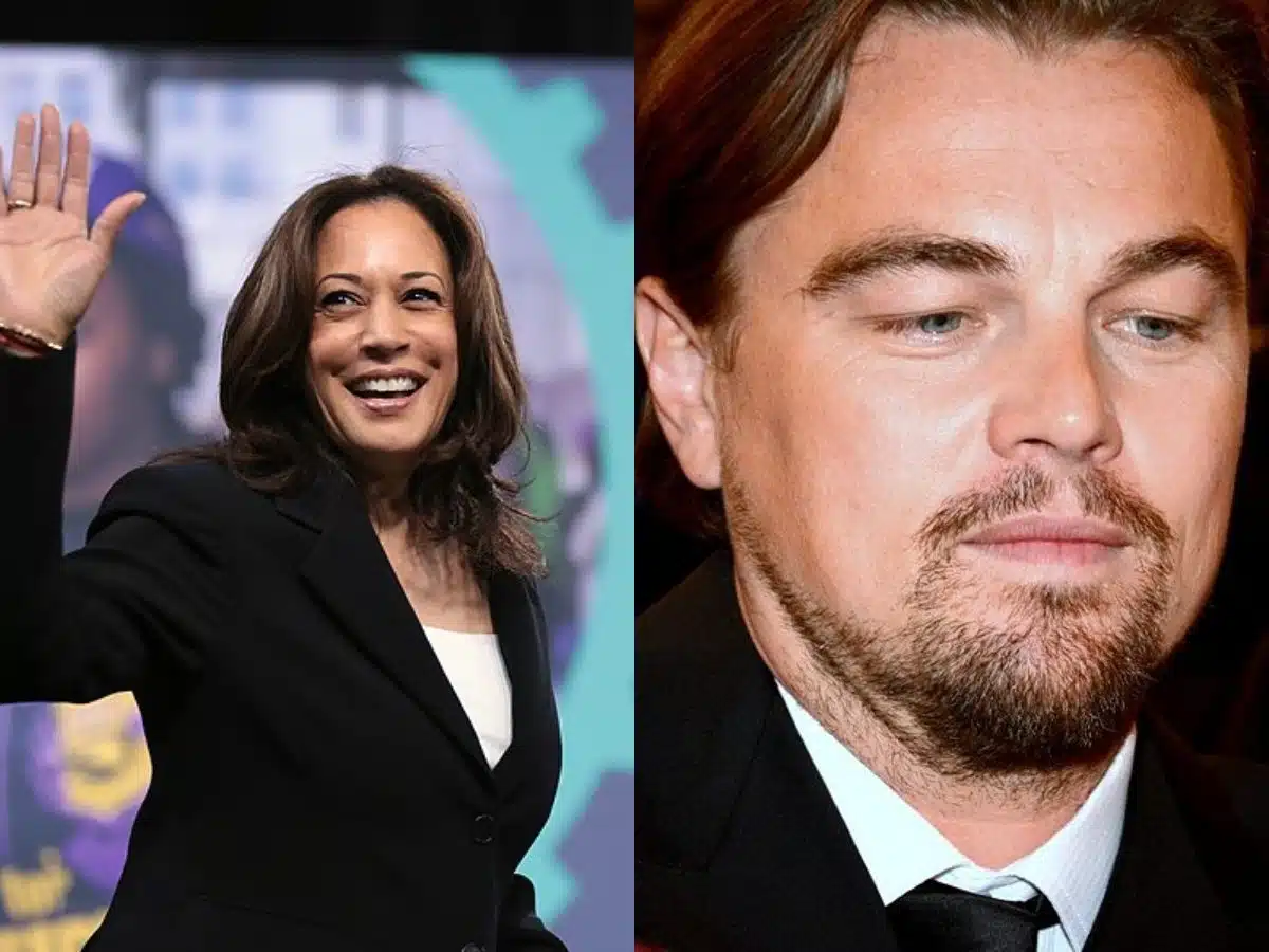 Kamala Harris and Leonardo DiCaprio