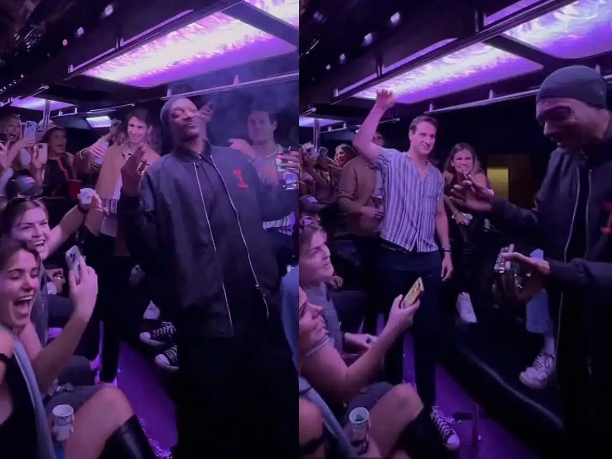 Snoop Dogg stuns fans by gatecrashing party bus in viral video