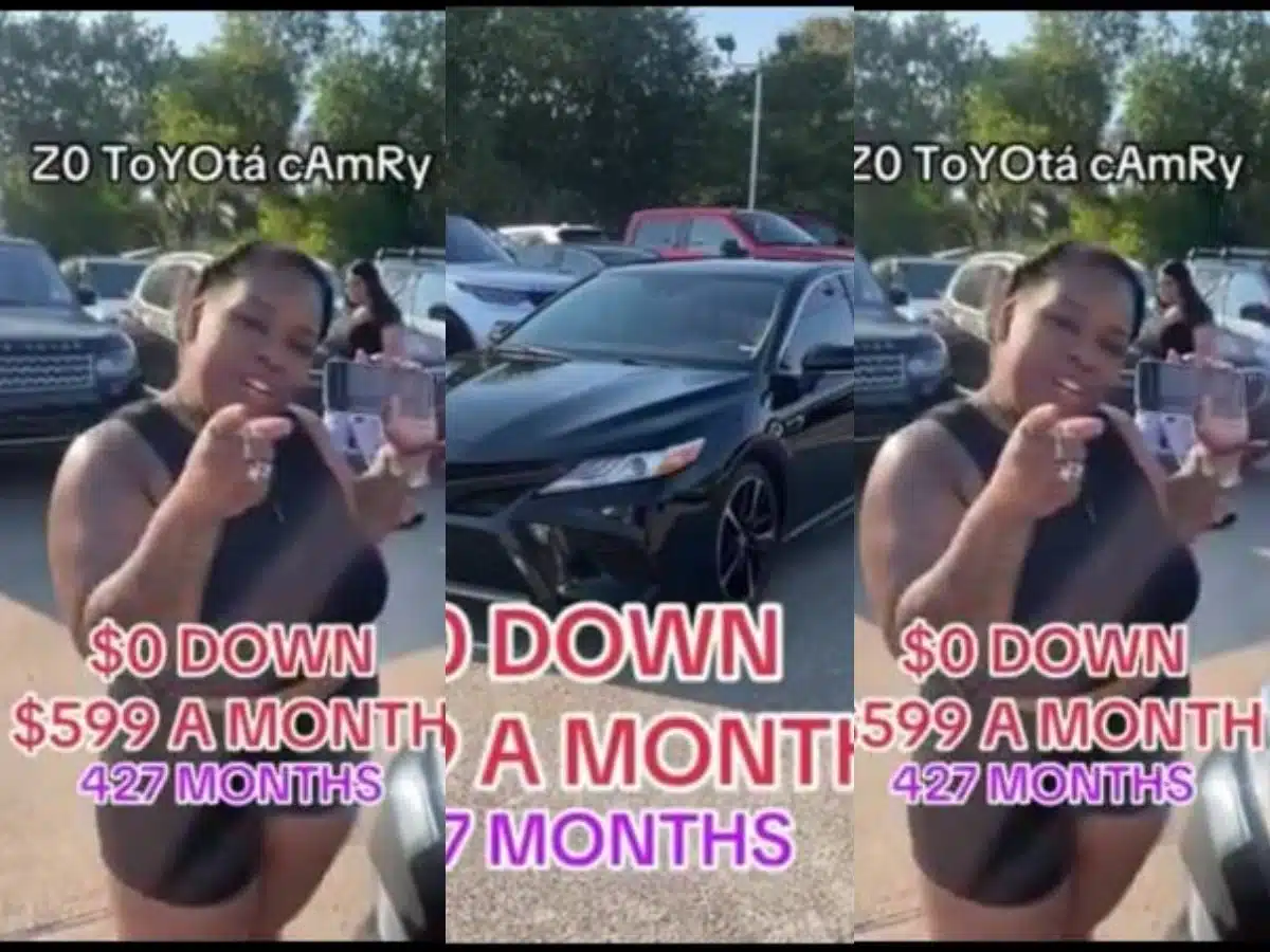 Woman goes viral for buying 2025 Toyota Camry with $0 down and $599 a month for next 35 years