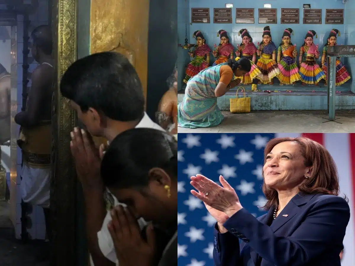 Kamala Harris receives prayers from the people of Thulasendrapuram in Tamil Nadu