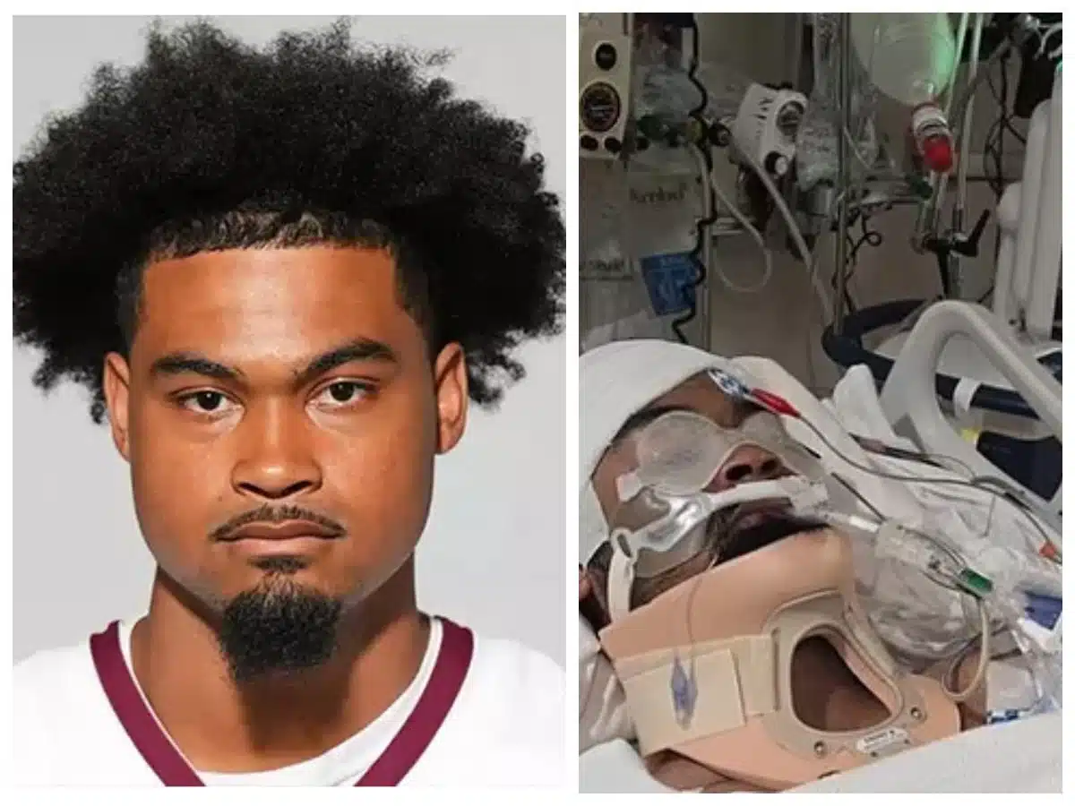 College football player ‘still alive in hospital’ despite school announcing his death after head injury in game